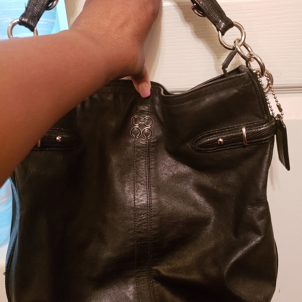 Handbag. It looks like makeup stain on the inside.